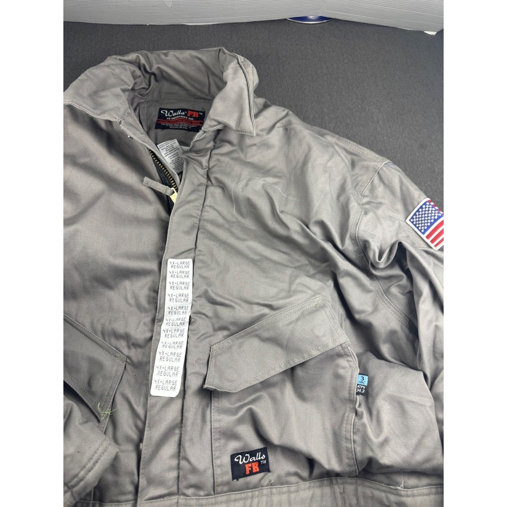 Walls FR Flame Resistant Workwear Insulated Coveralls Gray 4XL Regular
